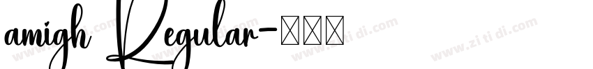 amigh Regular字体转换